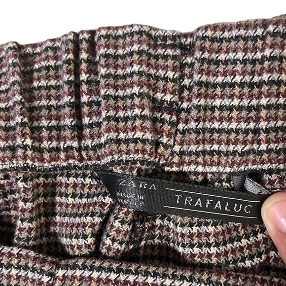 Zara Trafaluc Tie Waist Culottes Houndstooth size S - Picture 5 of 7